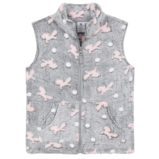 Dívčí fleesová vesta šedá Kugo KV2330