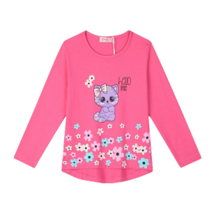 DÍVČÍ TRIČKO tm.růžová Kugo HC9353