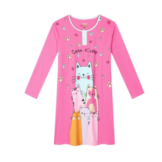 DÍVČÍ NOČNÍ KOŠILE růžová Kugo MC5857