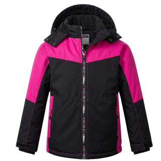 Dívčí ZIMNÍ BUNDA růžová/černá Kugo BU617