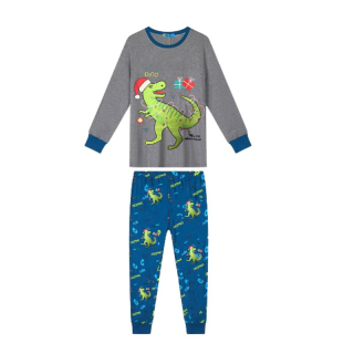 CHLAPECKÉ PYŽAMO šedá/modrá Kugo MP3835