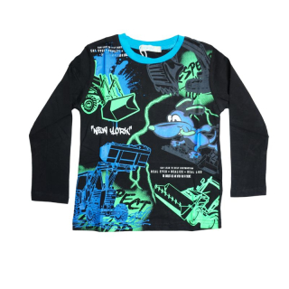 CHLAPECKÉ TRIČKO černé Kugo GC9796