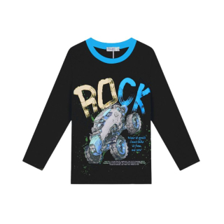 CHLAPECKÉ TRIČKO černé Kugo GC9799