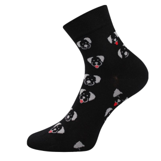Voxx Dámské ponožky Felixa černé pejsci