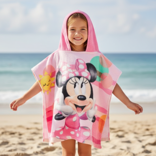 Dívčí pončo Minnie růžové 23MinP013