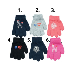 Dívčí pletené rukavice Gloves MS069