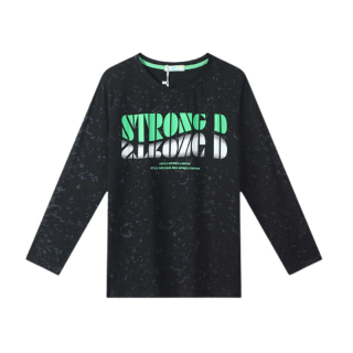 CHLAPECKÉ TRIČKO černé Kugo DT9369