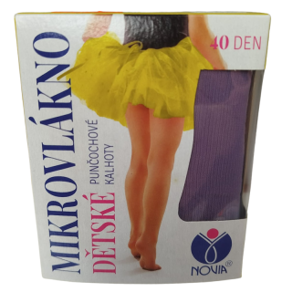 Dívčí punčochové kalhoty s mikrovláknem  fialové  D50 Novia