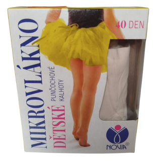 Dívčí punčochové kalhoty s mikrovláknem  krémové  D50 Novia