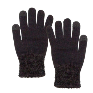 DÁMSKÉ pletené RUKAVICE černé Novia N073 