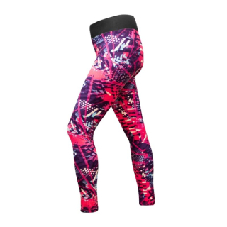 Dámské legíny vzorované fialová/růžová Novia