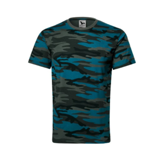 Malfini Camouflage Tričko unisex petrol