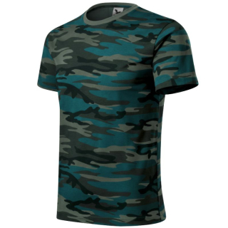 Malfini Camouflage Tričko unisex petrol