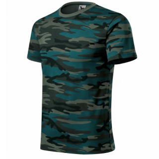 Malfini Camouflage Tričko unisex petrol