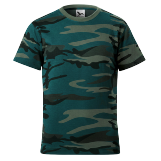 Malfini Camouflage Tričko dětské petrol