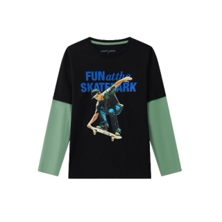 CHLAPECKÉ TRIČKO černé Wolf S2433A