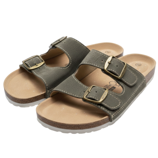 DÁMSKÉ PANTOFLE korkové khaki Listar B888/3