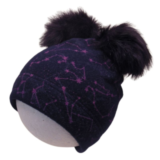 Dívčí zimní čepice tm.modrá 1030 Rockino