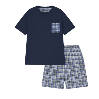 PÁNSKÉ LETNÍ PYŽAMO tm.modré Wolf S2575A