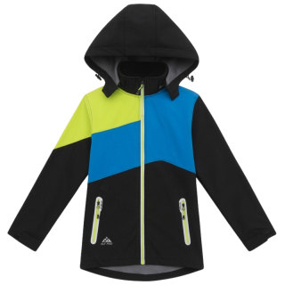 Chlapecká SOFTSHELLOVÁ BUNDA nezateplená modrá/černá Kugo HK5660