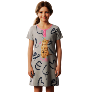 DÍVČÍ NOČNÍ KOŠILE šedá Kugo MC5853