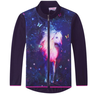 DÍVČÍ funkční MIKINA tm.modrá Kugo SM3593