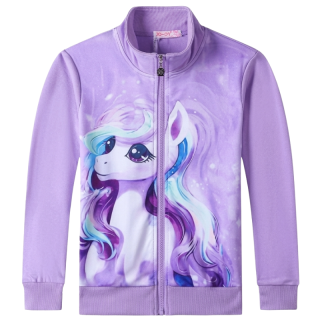 DÍVČÍ funkční MIKINA fialová Kugo SM3591