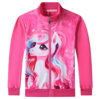 DÍVČÍ funkční MIKINA tm.růžová Kugo SM3591