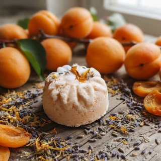 Meruňková šumivá bombička do koupele 25g