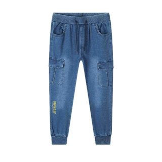 CHLAPECKÉ RIFLOVÉ tepláky modré Kugo CK0934