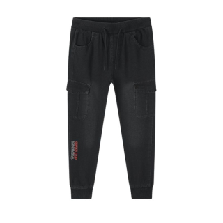 CHLAPECKÉ RIFLOVÉ tepláky černé Kugo CK0934