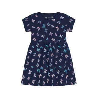 DÍVČÍ ŠATY tm.modré Wolf S2514