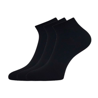 Voxx Dámské, pánské ponožky kotníčkové Ekos černé trojpack