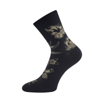 Voxx Devive Ponožky obrázkové černé game