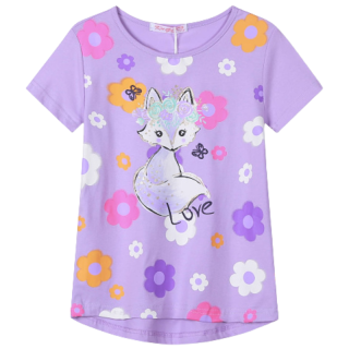 DÍVČÍ TRIČKO fialové Kugo HC9336
