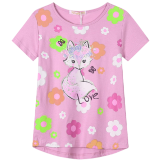 DÍVČÍ TRIČKO sv.růžové Kugo HC9336