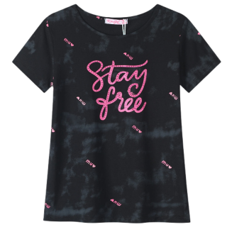 DÍVČÍ TRIČKO černé Kugo ST3596