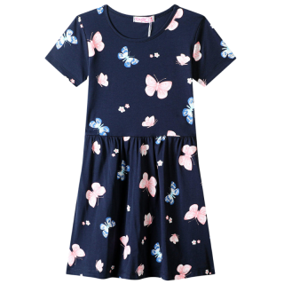 DÍVČÍ ŠATY tm.modré Kugo SS3585