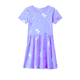 DÍVČÍ ŠATY fialové Kugo SS3585