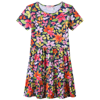 DÍVČÍ ŠATY tmavší Kugo SS3588