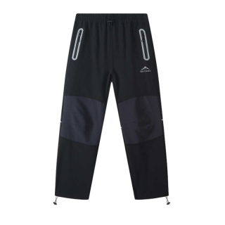 Dětské softshellové kalhoty nezateplené černé Kugo HK8589