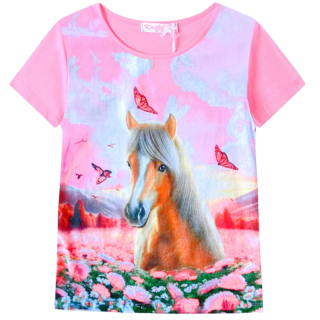 DÍVČÍ TRIČKO růžové Kugo ST3579