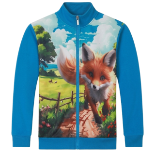 CHLAPECKÁ teplejší MIKINA modrá Kugo PT2512