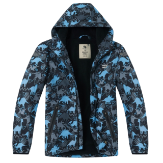 Chlapecká teplá šusťáková bunda modrá Wolf B2561