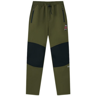 Chlapecké SOFTSHELLOVÉ KALHOTY ZATEPLENÉ khaki B2592