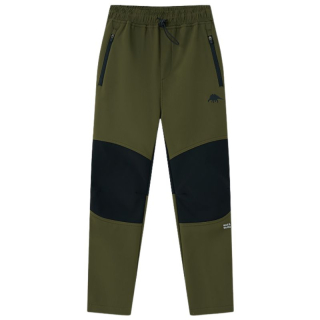 Chlapecké SOFTSHELLOVÉ KALHOTY ZATEPLENÉ khaki Wolf B2595B