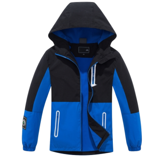 Chlapecká TEPLEJŠÍ BUNDA černá/modrá  Kugo B2995N