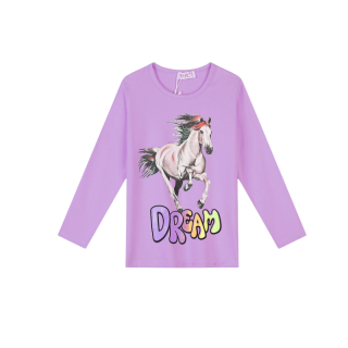 DÍVČÍ TRIČKO fialové Kugo FT1227