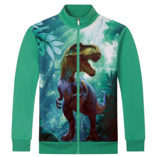 CHLAPECKÁ teplejší MIKINA zelená Kugo PT2510