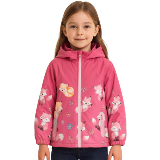 Dívčí TEPLEJŠÍ BUNDA růžová Kugo B3002
